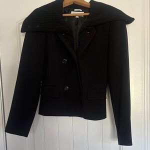 Calvin Klein Black Double-Breasted Pea Coat